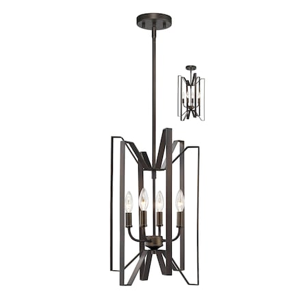 Z-Lite Marsala 4 Light Pendant, Bronze 4000-4BRZ